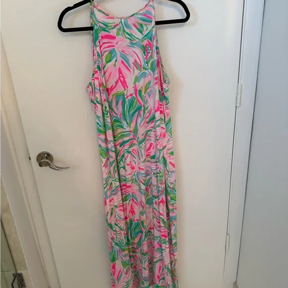 fitted lace wedding dress Vintage The Lilly Green & Blue Lilly Pulitzer Maxi Dress  Modig